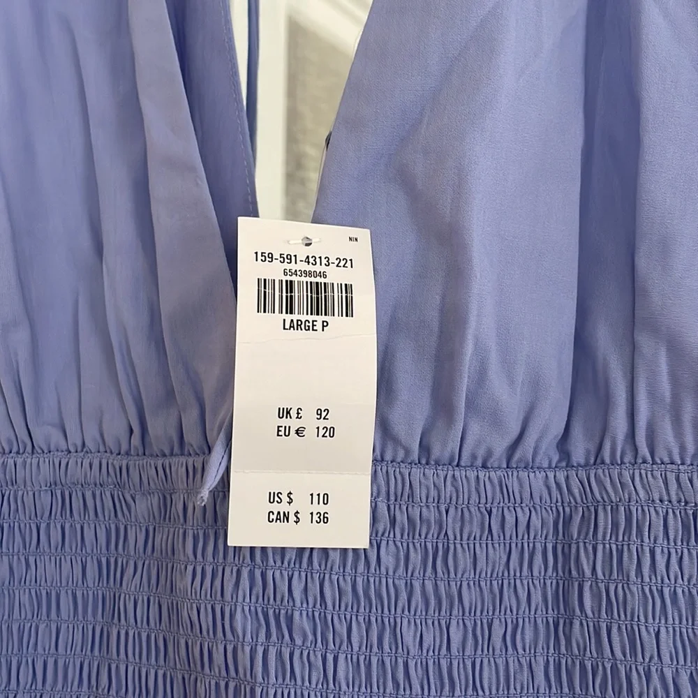 BNWT Abercrombie smocked waist tiered maxi dress LP